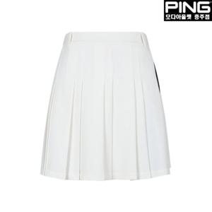 [핑]여성기능성 배색 플리츠 큐롯 스커트 121D2PC382_WH_CJ