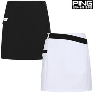 [핑]여성 테잎 포켓 장식 큐롯 스커트 121D2PC381_WB_CJ