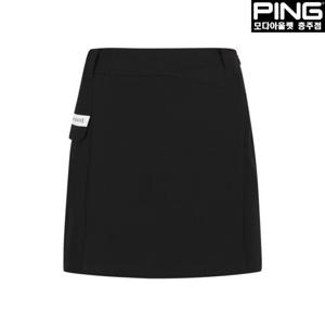 [핑]여성 테잎 포켓 장식 큐롯 스커트 121D2PC381_BK2_CJ