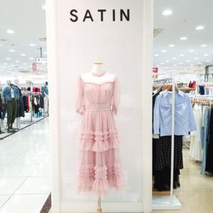 [샤틴]도트망사 롱 원피스 S242M660_YS
