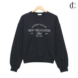 엘케이트 여성 긴팔티 루즈핏 레터링 로고 맨투맨티 LID003