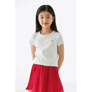 타미힐피거칠드런6 T42F1KKO210GT1 여아 골지 티셔츠