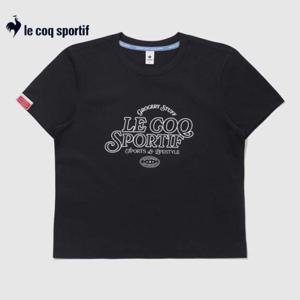 [르꼬끄X그로서리스터프]여성듀얼플렉스 크롭반팔티 QQ222LRS45 BLK