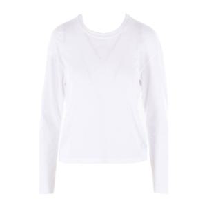 제임스펄스 박시 핏 화이트 크루 넥 롱 슬리브 티셔츠 WLJ3113