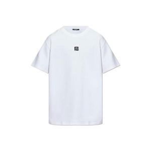 Balmain 로고 자수 크루넥 티셔츠 EH1EG010BC87 GAB TP934569131