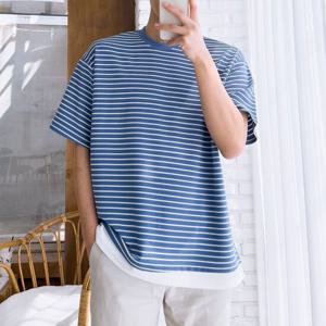 [리빌모아]남여공용 링클프리 ST 레이어드 반팔티 5C-TSH-Q014-