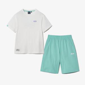 [휠라키즈] 베이직 싱글 상하세트 (FK2FSH2101X_WHI)