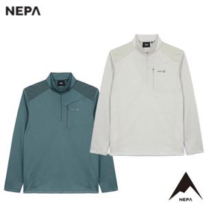 네파[택가 89.000원](7K15403) 남성 봄여름 마운틴 블록 메쉬 긴팔 집업티셔츠