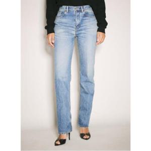 25 FW 생로랑 여성 로고 패치 미드라이즈 워싱 데님 진 블루 795350 Y13KD 4423