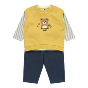 [블루독베이비8] FW25 큐트베어 VEST 3SET  HJ (45A1361102) (BLUEDOG BABY 유아 출산 백일 선물 도트 강아