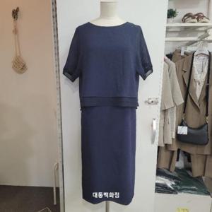 올리비아하슬러 DP01 라운드넥 쉬폰 원피스 OHEMOP206