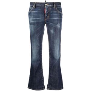 25 FW 디스퀘어드2 디스퀘어드2 블리치 이펙트 디스트레스드 킥 플레어 크롭 진 S75LB0578S30342 TP432195513
