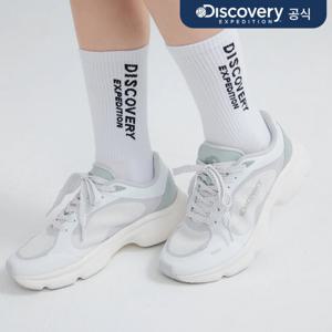 [디스커버리] 더블로고 솔리드 하이삭스 (O/WHITE) DXSO7044N-WHS