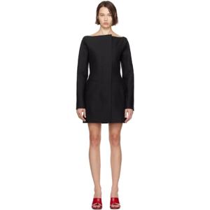 25 FW 쟈크뮈스 여성 블랙 라 카사 라 로브 스팔라 미니 드레스 242553F052030