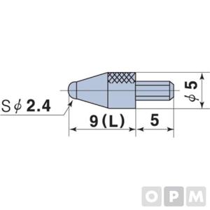 피코크 다이얼게이지 포인트볼형초경 2.4mmx5x9.0 1