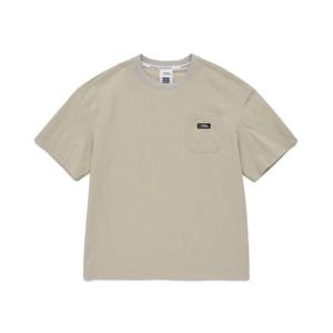 내셔널지오그래픽 키즈 K242UTS150 우븐 포켓 반팔 LBEIGE