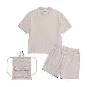 내셔널지오그래픽 N252UPB900 우븐 반팔+반바지 2PACK BEIGE