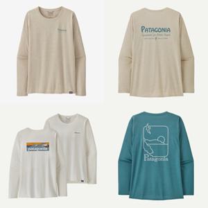 [파타고니아코리아] 45175Q5 우먼즈 롱-슬리브드 캐필린 쿨 데일리 그래픽 셔츠 - 워터즈 CH