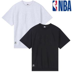 [NBA]N252TS013P GR 남여공용 엔비에이 플레이 엠보 오버핏 맨투맨 반팔티셔츠