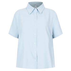 샵앤) 여성 링클프리 하객룩 카라넥 정장 반팔 블라우스 INT-WBL-20544-스카이