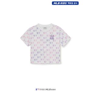 [MLB키즈US] (7FTSM0253-50PKL) 여아 썸머 모노그램 크롭 티셔츠 아동티셔츠 키즈티셔츠