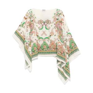 25 FW 에트로 페이즐리 프린트 실크 판초 WAXA0013AK667 TP432831156