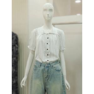 [오조크]에스닉 셔링 반팔 블라우스(FOTMCBV543P)