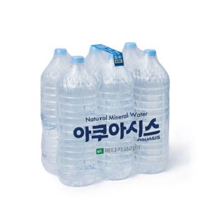 아쿠아시스 생수 무라벨 물 2L x 12병 먹는샘물 6개입x2팩