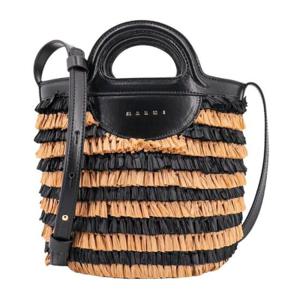 Marni 로고 디테일 프린지 디테일 스몰 탑 핸들 백 SCMP0056L4P5353 ZO525 TP934902872