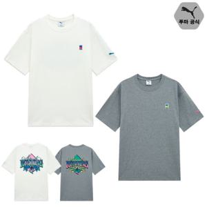 푸마 공용 내추럴 그래픽 반팔티셔츠 950332 01 02