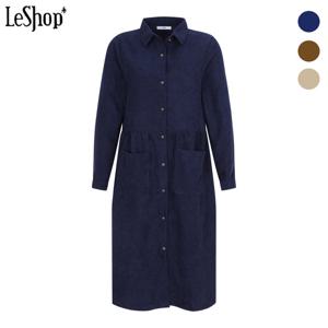 [르샵]네모 포켓 셔츠형 골덴 원피스 (BOBOP022A)