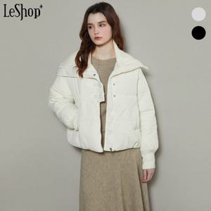 [르샵]빅 골지 카라 투버튼 숏 패딩 점퍼 (BOBJP051A)