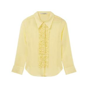 25 FW Stella McCartney 러플 디테일 실크 셔츠 6201033DU251 TP432795914