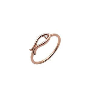 [GB] 물고기 행운 탄생석 심플라인 14K GOLD 반지 LRS25038G