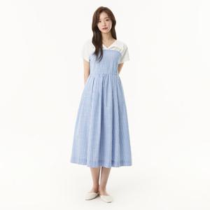플라스틱아일랜드  (PR2WO510) 카라 레이어드 원피스