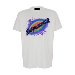 Dsquared2 로고 프린트 크루넥 티셔츠 S71GD1384D20020 100 TP946308428
