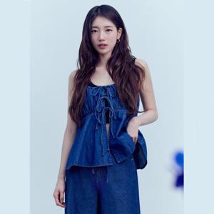 [게스(진)]여성 원워시 민소매 리본 블라우스 YP2D2257