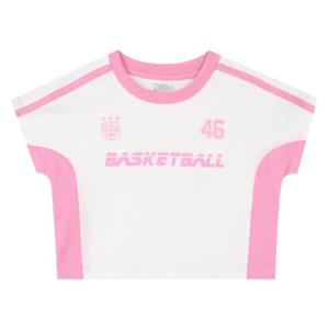 [NBA KIDS]NBA 여아 컬러블록 반소매 크롭티셔츠0K242TS660P00_J