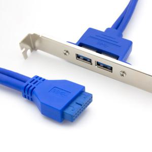 HDTOP USB 3.0 2포트 케이블 일반 브라켓 50CM HT-I19