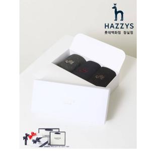 [헤지스ACC][선물포장]HJSS2F033WT_ 남성 도트패턴 로고 양말 3종 세트