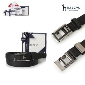 [헤지스ACC][인기신상][선물포장]블랙 H로고 소가죽 자동벨트 HJBE3F775BK
