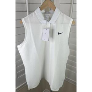 [나이키 골프]247544 나이키 드라이 핏 골프 화이트 민소매 폴로