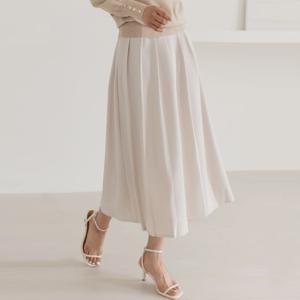 [바네사빈]뒷밴딩 롱 주름 스커트 v01004