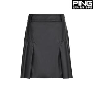 [핑]여성 페이크레더 플리츠 큐롯 스커트 121D1PC186_BK2_CJ