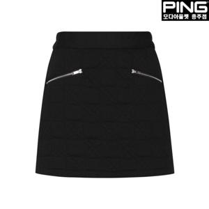 [핑]여성 자가드 지퍼 포켓 큐롯 스커트 121D1PC181_BK2_CJ