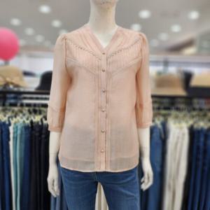 [조이너스]여성 정장 24신상 노카라 쉬폰 칠부 블라우스JEU4WRB2