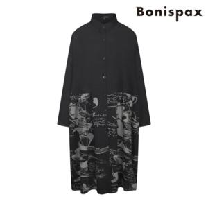 [보니스팍스]차이나카라 셔츠형  밑단  프린트 OP  B2F35WOP120_