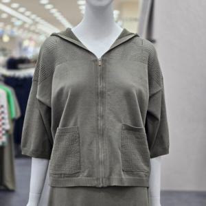 [더아이잗]펀칭 후드집업 가디건 IP8M1CD801_CC