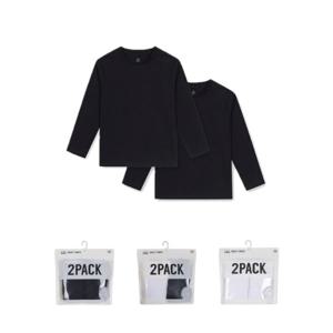 탑텐키즈 MKE5TS3904  에센셜 USA 코튼 긴팔티2PACK