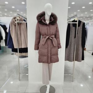 [꼼빠니아]폭스퍼 후드 렉스퍼넥벨티드 구스패딩 CAEW1-WIH190